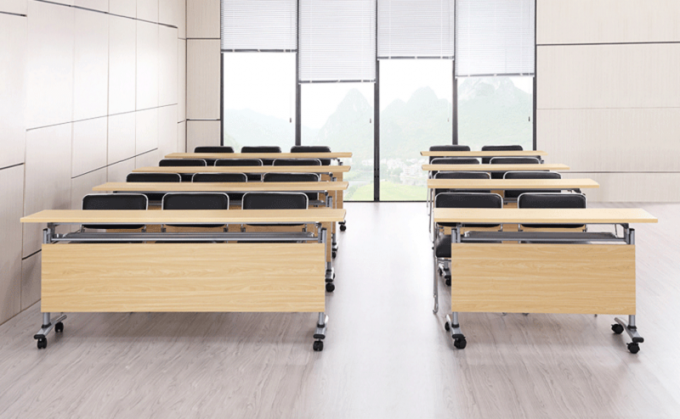 ستون های فولادی قابل انعطاف پذیر میزهای کنفرانس میز کار برای مرکز آموزش / کلاس درس