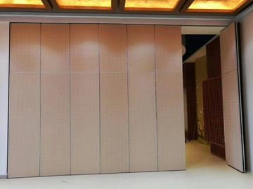 Interior Wood Melamine Surface Movable Folding Partition Walls , Wooden Room Partition Wall