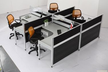 مبلمان اداری مبلمان اداری برای چهار نفر / میز کامپیوتر چوب دفتر کابین بخش