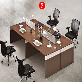 چهار نفر دفتر کار دفتر مرکزی پارتیشن / آلومینیوم دفتر جدول کابین با طرف فرمت