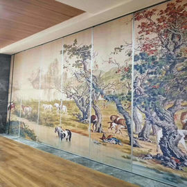 65 میلی متری دیوار کشویی مدرن دیوار نقاشی دیوارهای پارتیشن متحرک برای اتاق نشیمن و دفتر