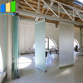 دیوارهای پارتیشن قابل حمل با ارتفاع 3 متر درب شیشه ای دیواری شیشه ای کشویی