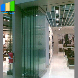 دیوارهای پارتیشن تاشو دفتر تاشو درب تاشو شیشه ای 12 میلی متر سیستم پارتیشن شیشه ای قابل اجرا Frameless