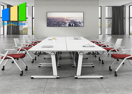 میز اداری تاشو سیار میز اتاق آموزشی مدرسه تاشو با لایه ذخیره سازی