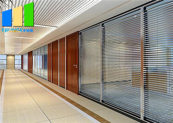 پارتیشن شیشه ای موقت قابل جداسازی دفتر داخلی سفارشی با قاب آلومینیومی
