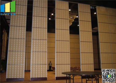 Fabric Wooden Exhibition Partition Wall , Folding Operable Partition Walls
