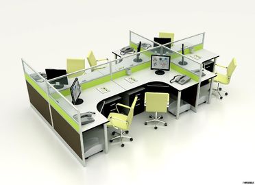 ایستگاه کاری Office Partition Cubicle Modular Furniture مبلمان معاصر برای 6 اتاق