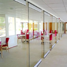 دیوارهای پارتیشن متحرک پارتیشن شیشه ای آلومینیومی بدون قاب شیشه ای